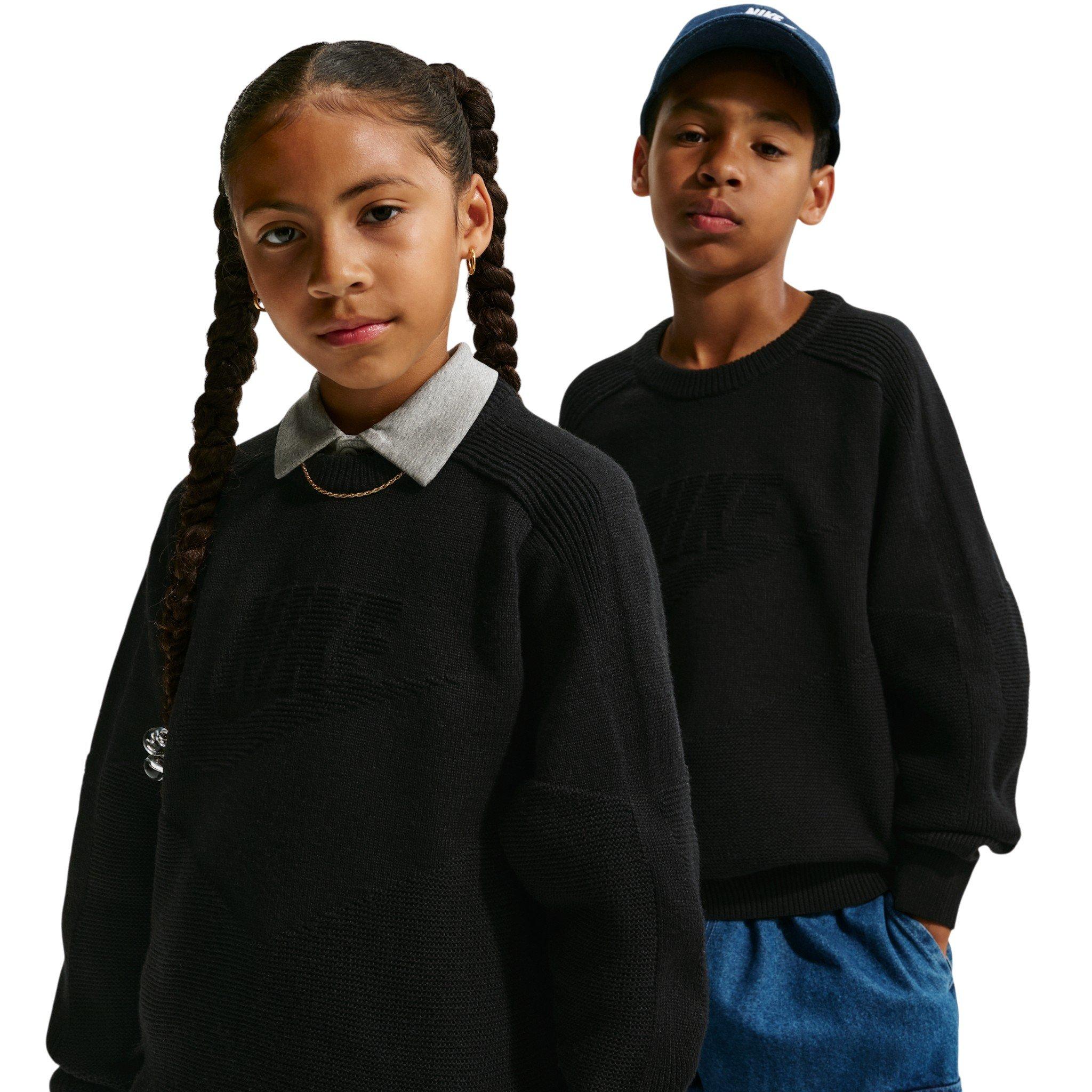 Nike Big Kids' Sportswear Crewneck Sweater - Black - BLACK